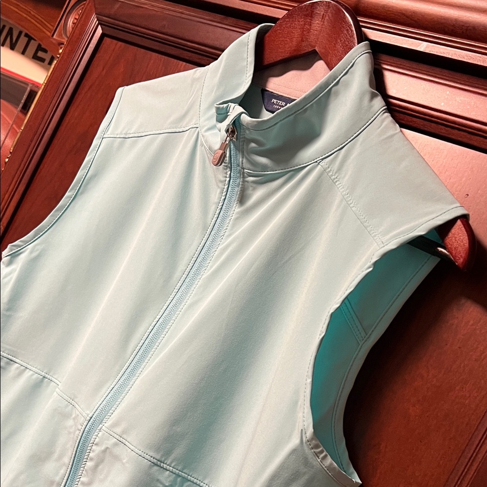 Brand New Crown Crafted Peter Millar Classic Aqua Mint Green Golf ⛳️ Zip Up Vest